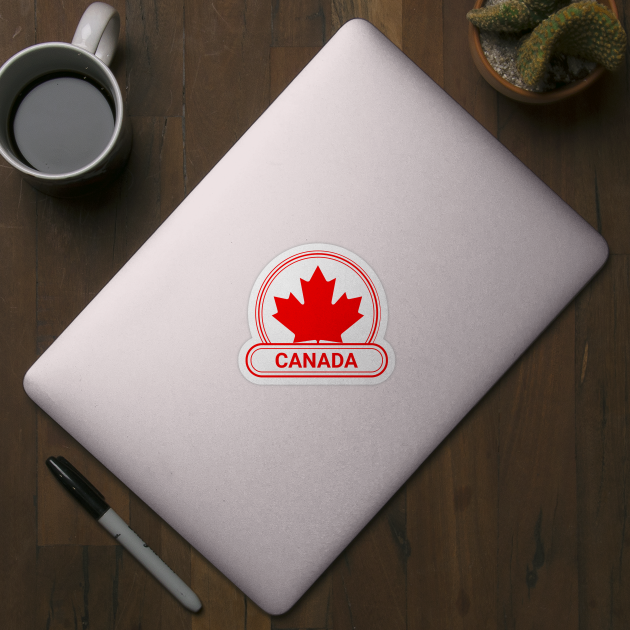 Canada Country Badge - Maple Leaf Canada Flag by Yesteeyear